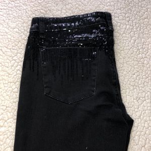 🗝 Sequined Black Skinnies 🗝